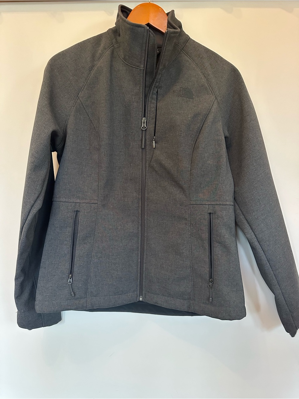 The North Face Gray Full-Zip Softshell Jacket